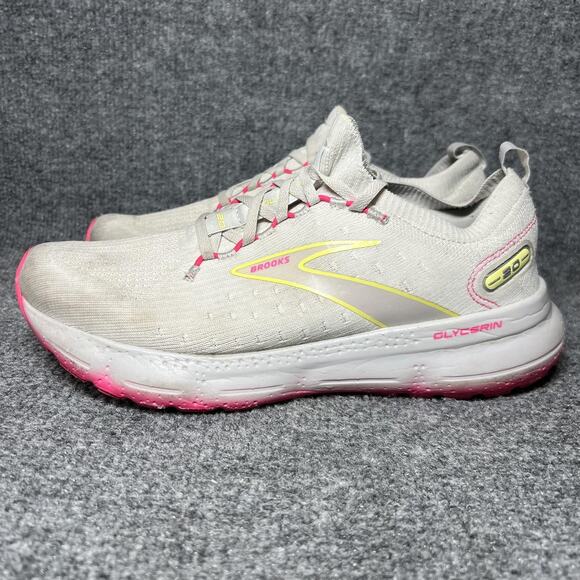 Brooks Glycerin 20 StealthFit Shoes Womens Size 10.5 White Running 1203721B067 - Picture 3 of 10